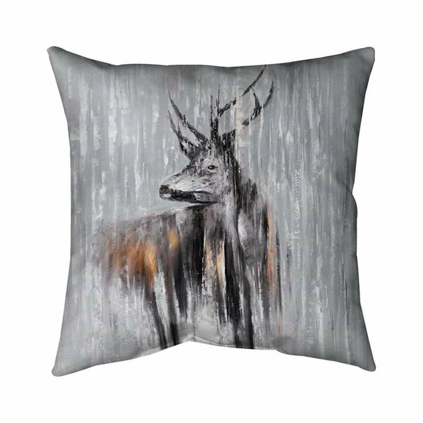 Begin Home Decor 26 x 26 in. Deer in the Forest-Double Sided Print Indoor Pillow 5541-2626-AN92-1